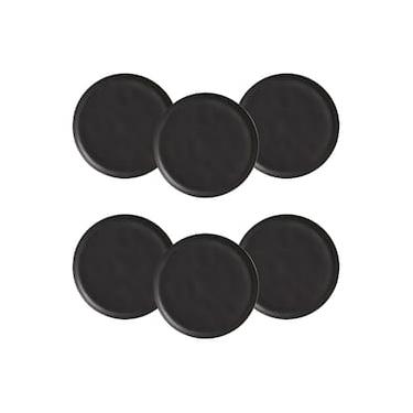 Imagem de Conjunto de Pratos Rasos Porto Brasil Bio Preto Matte 29cm - 6 Peças