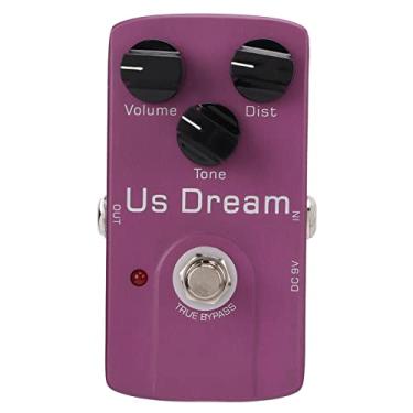 Imagem de RiToEasysports Pedal de Guitarra de Distorção, Pedais de Guitarra de Distorção Analógica Pedal de Efeito para Guitarras Elétricas Com Estrutura de Metal True Bypass LED Flash 9V Power