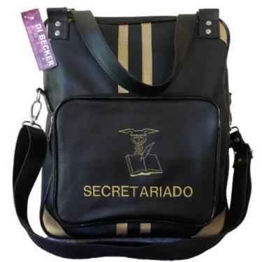 Imagem de Bolsa Feminina Preta Personalizada Secretariado - Di Becker Bolsas