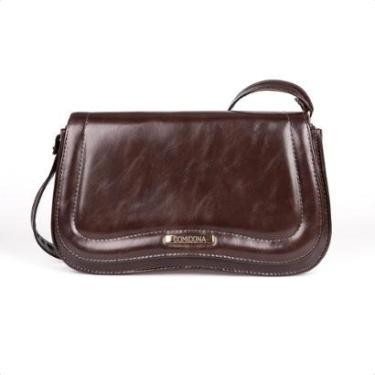 Imagem de Bolsa Tiracolo Feminina Domidona Média Retrô Chic Alça Ajustável-Feminino