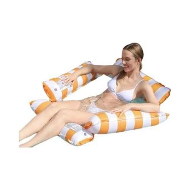 Imagem de Colchão Inflável Flutuante Para Água, Espreguiçadeira, Boia De Natação