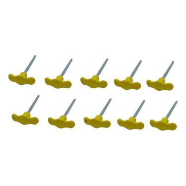 Imagem de 10 Pino De Carga Tijolinho 5/16 Para Academia Musc Amarelo