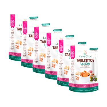 Imagem de Kit 6X: Biscoito Tabletito Alho/Manjericão Low Carb Leve Crock 90g