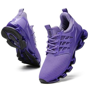 Imagem de TSIODFO Tênis de corrida feminino para academia, corrida e caminhada, Roxo 02, 40