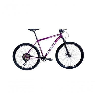 Imagem de Bicicleta Aro 29 Ksx Sd7 12v Garfo Com Trava K7 11/50 Freios Hidráulicos Kit 1x12 - Roxo/branco Tam. 15