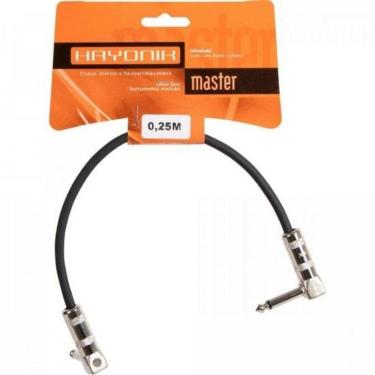 Imagem de Cabo Para Pedal Hayonik Linha Brasil P10 X P10 90° 25cm Preto