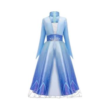 Imagem de Fantasia De Cosplay Da Princesa Elsa 2 Para Meninas, Vestido De Carnav