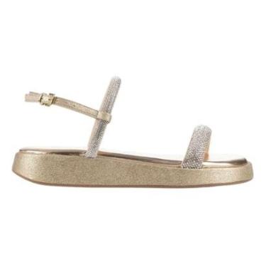 Imagem de Sandália Flatform Feminino Mariotta 20215-40 Dourado-Feminino