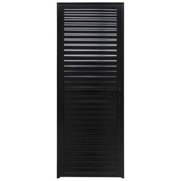 Imagem de Porta de Giro com Veneziana Caribe 215x80cm Esquerda Vedada Preta - 1065-5607 - JAP