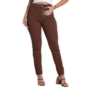 Imagem de Calça Sarja Sawary Push Up - 282498 - Marrom 40-Feminino