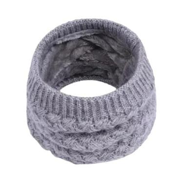Imagem de Cachecol De Lã Unissex Grosso Para Inverno, Protetor Quente Para a Col