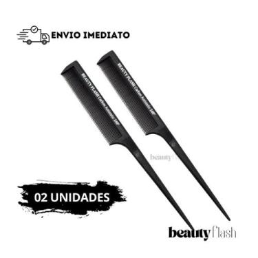 Imagem de Pente Carbono Antiestático Antifrizz 56 Beauty Flash Profissional Cerd