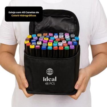 Imagem de Estojo Com 48 Canetas De Colorir Hidrográficas - Ideal