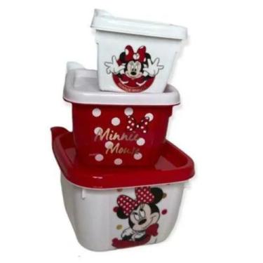 Imagem de Kit 3 Potes Minnie Infantil Plasútil
