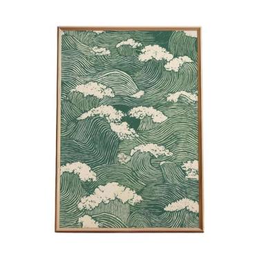 Imagem de Pôster De Arte Em Tela Estilo Asiático Com Tigre Japonês, Peixe Koi, S