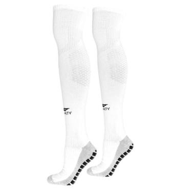 Imagem de Meião Penalty Futebol Grip Max Borracha Antiderrapante, 39/44, Branco