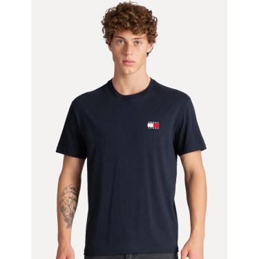 Imagem de Camiseta Tommy Hilfiger Masculina Regular Badge Logo Tee Azul Marinho-Masculino