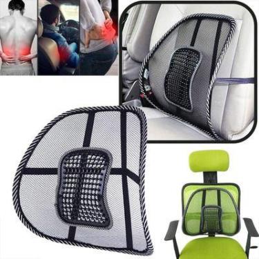 Imagem de Encosto Lombar Fácil de Instalar para Cadeira e Carro - Suporte Ergonô