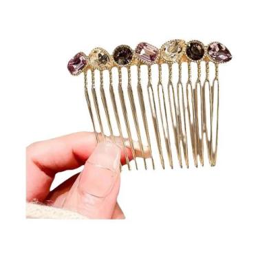 Imagem de Pentes De Cabelo Com Strass Para Mulheres, Grampos Para Franjas, Clips