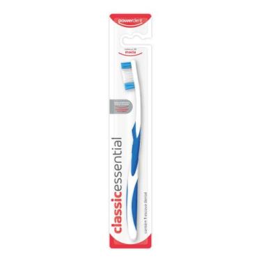 Imagem de Escova de Dentes PowerDent Classic Macia  Limpeza Suave e Confortável 