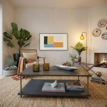 Imagem de Mesa MDF Centro Sala Mesinha Sofa Madeira Industrial Chumbo Rustica Mo