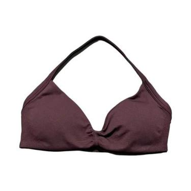 Imagem de Top De Yoga Sem Costura Para Mulheres Com Alças Finas, Halter, Para Fi