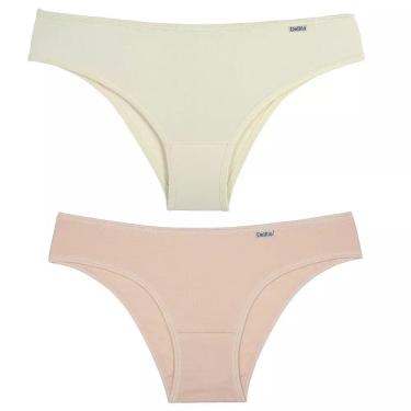 Imagem de Kit com 2 Calcinhas Delrio Biquíni em Cotton 511221 Sortido Tamanho GG