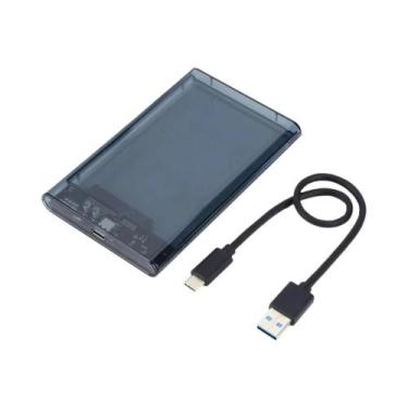 Imagem de Case Transparente Portátil Para HD Externo USB De 2.5 Polegadas SATA P