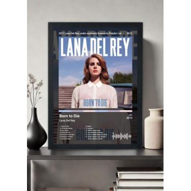 Imagem de Quadro Decorativo Lana Del Rey Born to Die (Dark) Com Vidro Tamanho:21