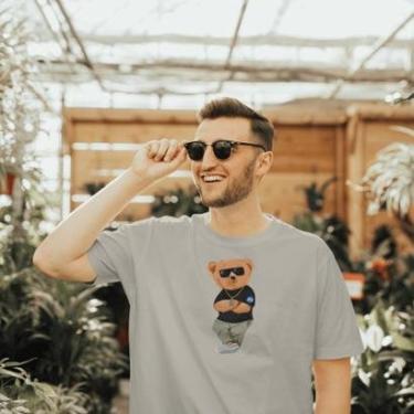 Imagem de Camiseta Masculina Casual Estampada Urso Moderna e Confortável em Algodão do P ao G1-Ma...