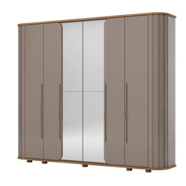 Imagem de Guarda Roupa Casal Premium 6 Portas 6 Gavetas D338 Avelã Nature - Henn