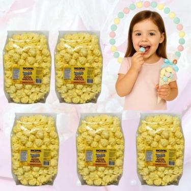 Imagem de 1000 Mini Suspiro Incopal p/ lembrancinha - Kit 5x140g, 05 Amarelo