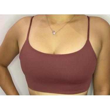 Imagem de Top Fitness Duplo  Alça Fina Suplex Poliamida Compressão - Landim Stor