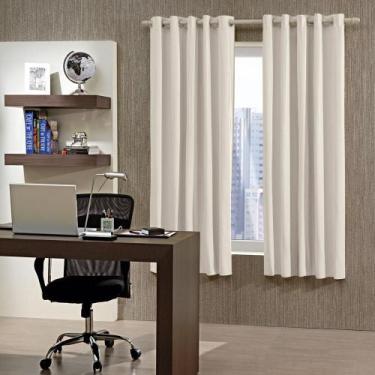 Imagem de Cortina Blackout PVC 260x170m Ilhos Bella Janela Areia