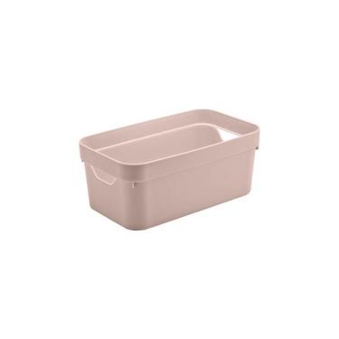 Imagem de Caixa organizadora Ou 5,3L Linha Cube, Rosa Duna