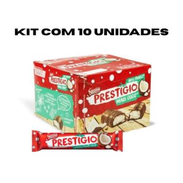 Imagem de Chocolate Prestígio Nestle Kit 10 Unidades C/ 33g Cada - Nestlé