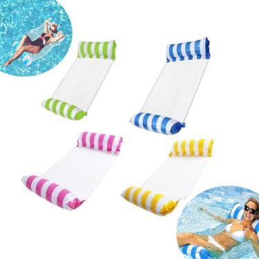 Imagem de Boia Colchão Inflável Piscina Grande Rede Adulto Praia Verão - Lirena 