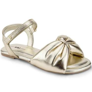 Imagem de Sandália Infantil Bibi Little Me Dourada, Dourado, 36