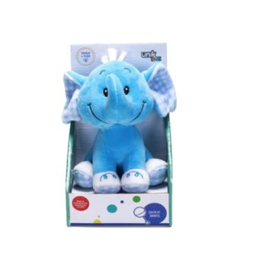 Imagem de Elefante De Pelúcia Com Chocalho - Unik, Azul