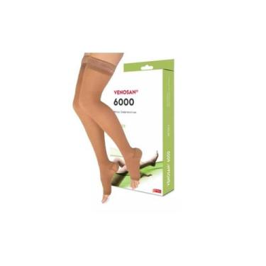 Imagem de Meia de Compressão Venosan 6000 20-30 mmHg 7/8 AGH Meia-Coxa Bege - Ve