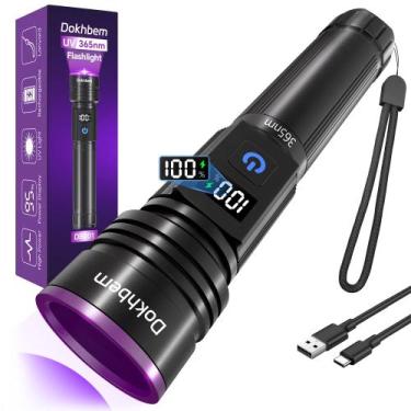 Imagem de Lanterna UV Dokhbem DB001 365 nm recarregável com LCD