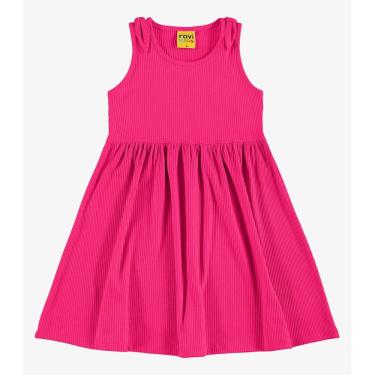 Imagem de Vestido Infantil Canelado Lurex Rovi Kids Rosa