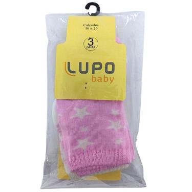 Imagem de Meia Infantil Baby Kit 3 Pares Casual Dia a Dia Conforto Lupo 02000-789
