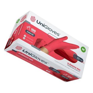 Imagem de Luva Procedimento Latex Vermelha Red Com Pó Unigloves 100un, Látex nat