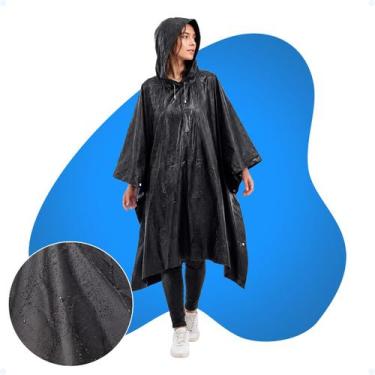 Imagem de Capa De Chuva Reforçada Resistente Impermeável Estilo Poncho - Hxt