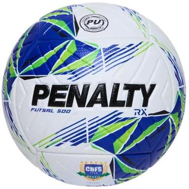 Imagem de Bola Futsal Penalty Rx 500, Azul, Verde