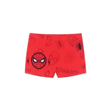 Imagem de Sunga Homem Aranha Marvel Proteção UV Menino 4 a 10 anos -, 8, Vermelh