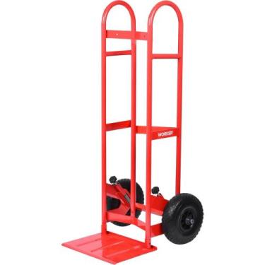 Imagem de Carrinho De Carga Transporte Aço Carbono 250kg Worker, 55x57,5x120cm