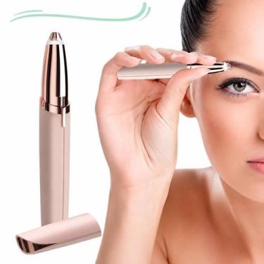 Imagem de Caneta Depiladora Sobrancelhas Indolor com LED Iluminação USB Recarreg
