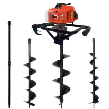 Imagem de Perfurador de Solo DPS623P 3HP 62cc com 3 Brocas e Extensão 100cm Laranja Duratork